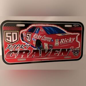 Ricky Craven #25 Nascar Plastic License Plate NWT